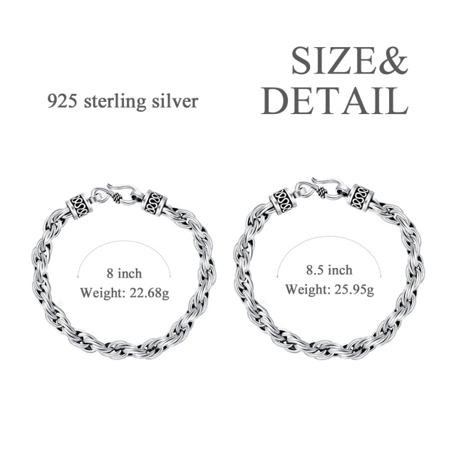 Sterling Silber Kettenarmband für Männer-5