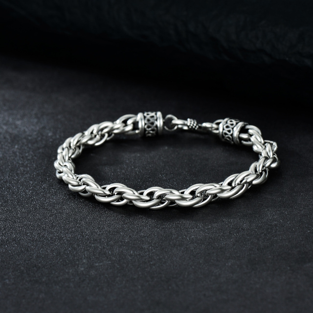Sterling Silver Chain Bracelet for Men-2