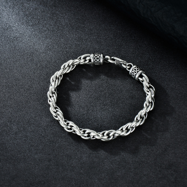 Sterling Silver Chain Bracelet for Men-3