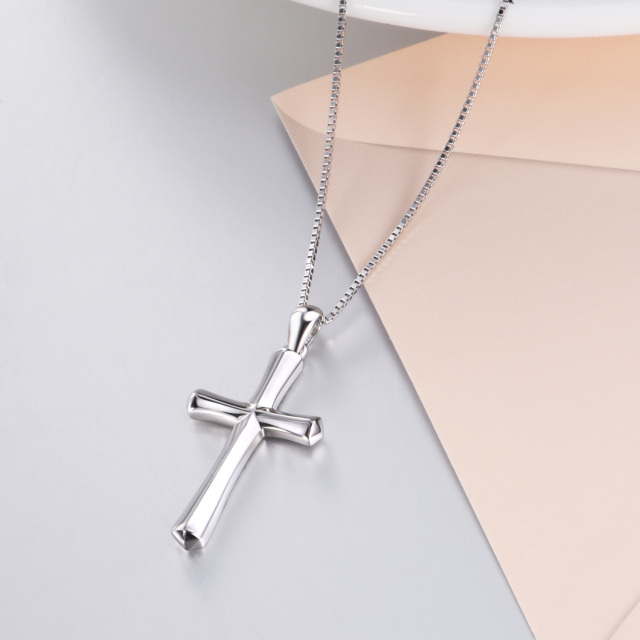 Sterling Silver Cross Pendant Necklace-2