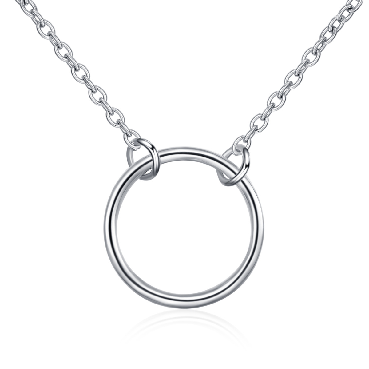 Sterling Silver Round/Spherical Metal Choker Necklace-1