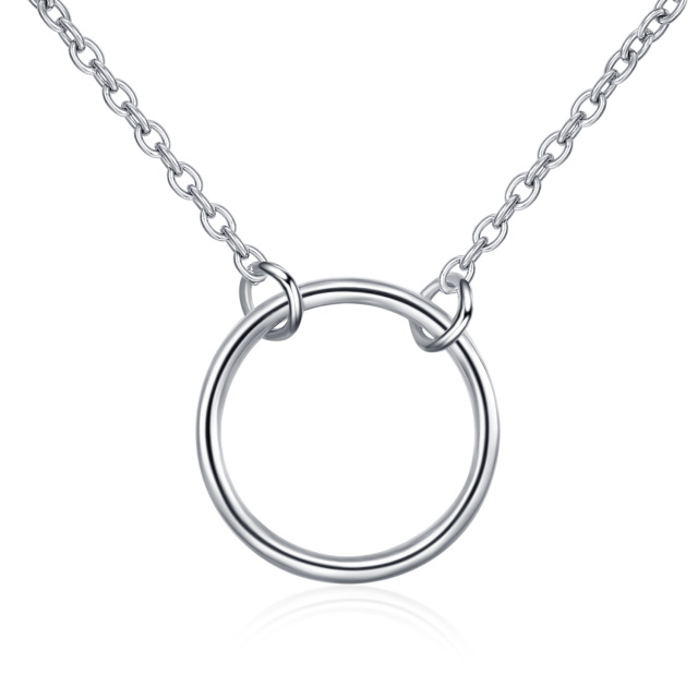 Sterling Silver Round/Spherical Metal Choker Necklace-0