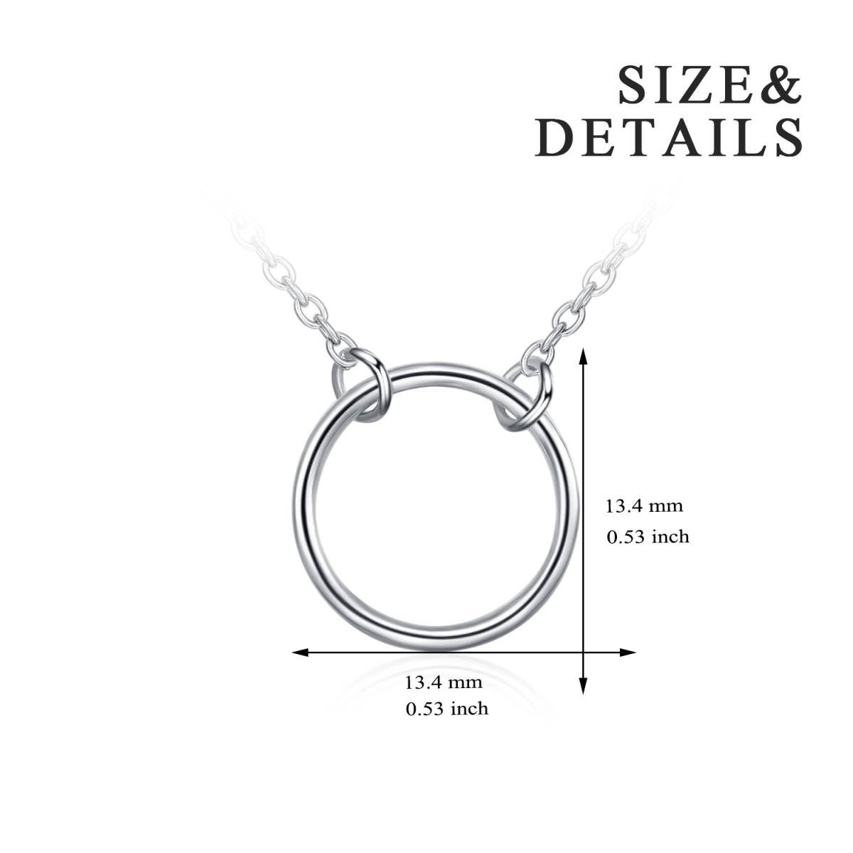 Sterling Silber Rund/Sphärisch Metall Halsband Halskette-5