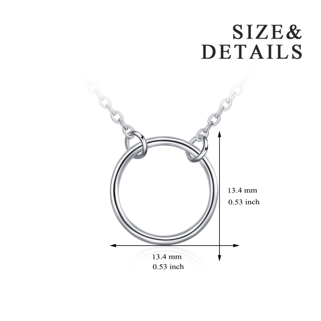 Collier ras du cou en argent sterling en métal rond/sphérique-4