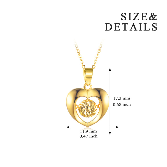 Collier avec pendentif en forme de coeur en or 18K-6