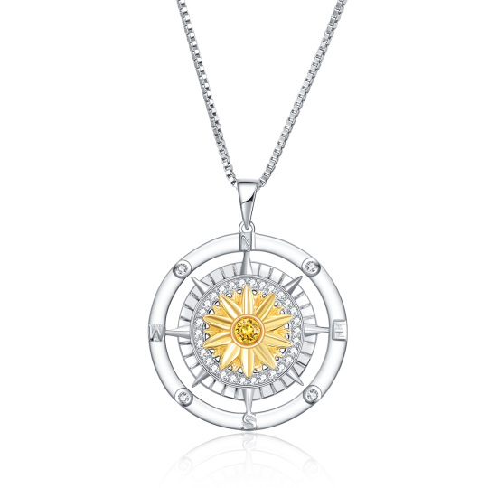 Collana con ciondolo a forma di coppia in argento sterling