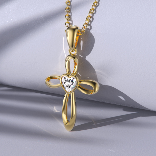 14K Gold kreisförmig geformt Kristall personalisierte Geburtsstein Anhänger Halskette-4