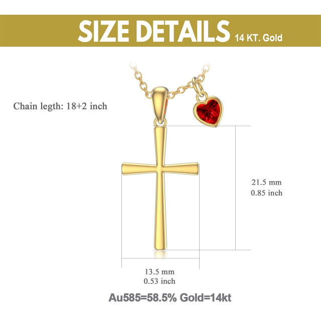 Collar de oro de 10 quilates con forma circular de cristal personalizado piedra de nacimie-2