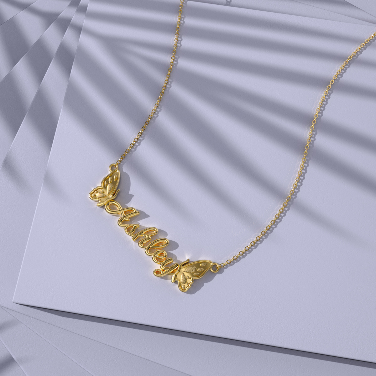 10K Gold kreisförmig Kristall personalisierte Geburtsstein & personalisierte klassische Na-6