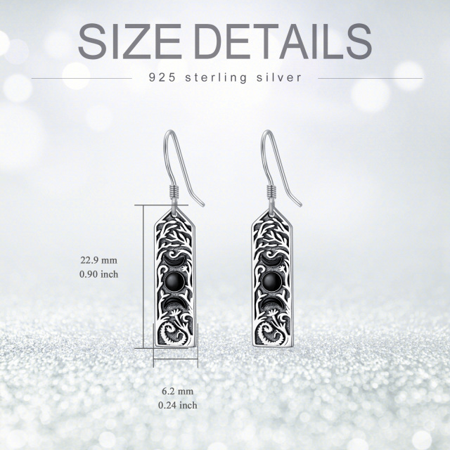 Sterling Silver Tree Of Life Drop Earrings-4