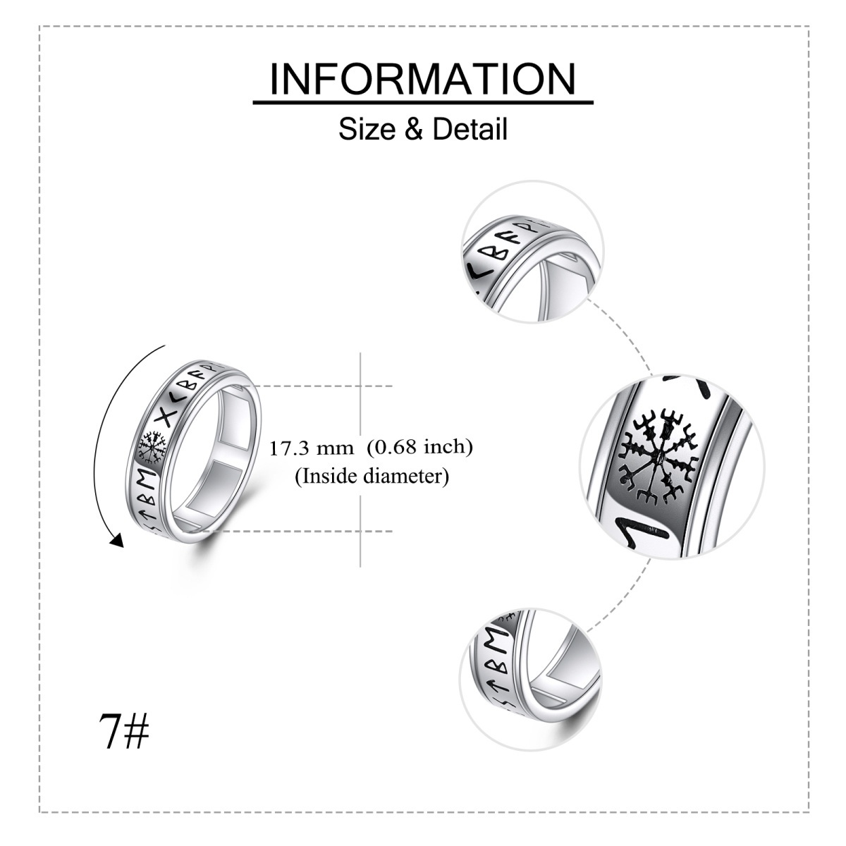 Kompassring aus Sterlingsilber-6