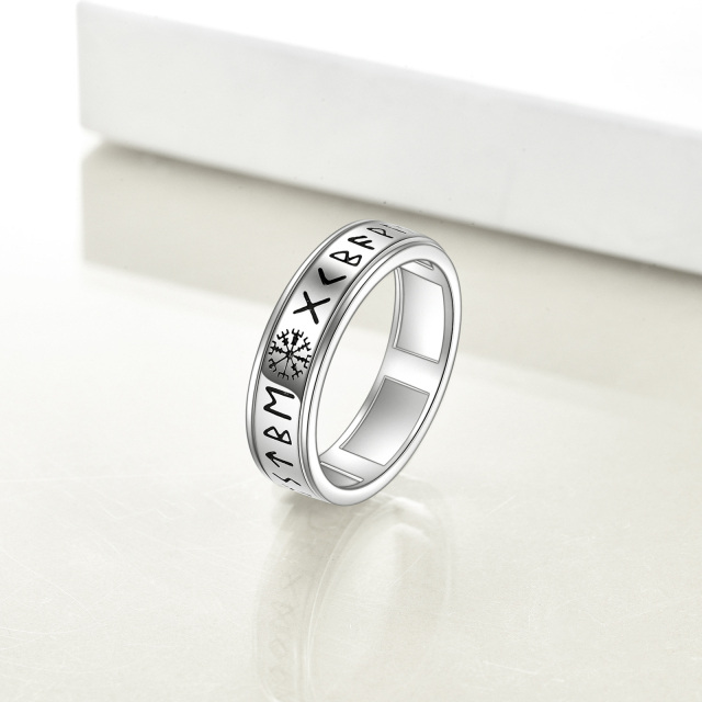 Sterling Silver Compass Ring-3