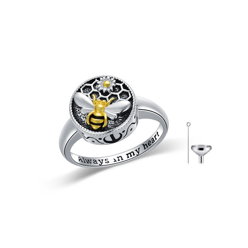 Sterling Silver Bee Urn Ring