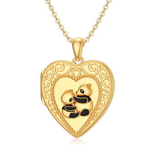 Collana con medaglione personalizzato con foto in oro 10 carati