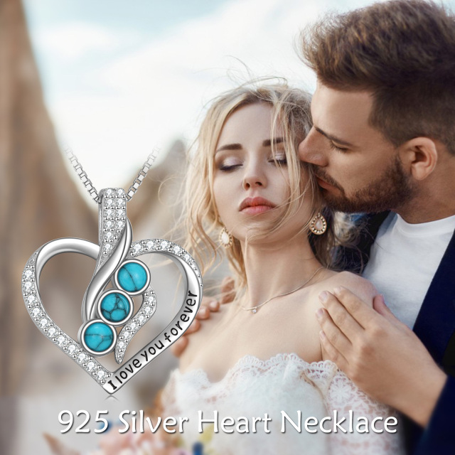 Collier en argent sterling avec pendentif en forme de coeur circulaire en opale avec mot g-4