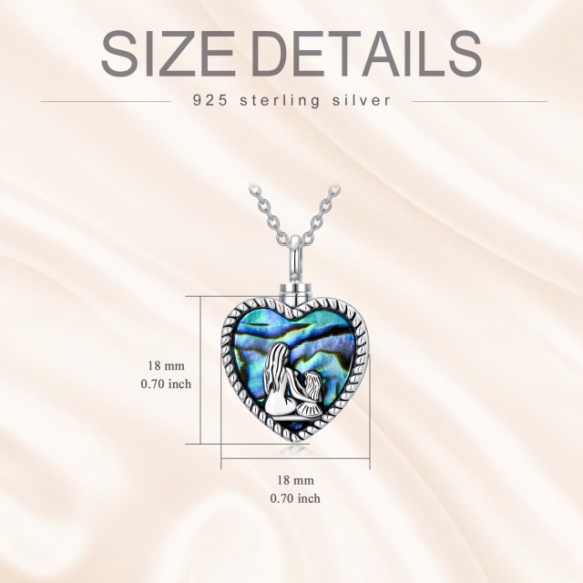 Sterling Silber Mutter & Tochter Kristall-Anhänger Halskette mit Kabelkette-2
