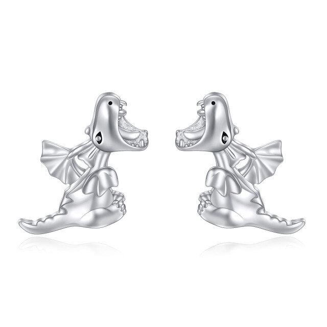Sterling Silver Dinosaur Stud Earrings Jewelry Gifts for Women-0