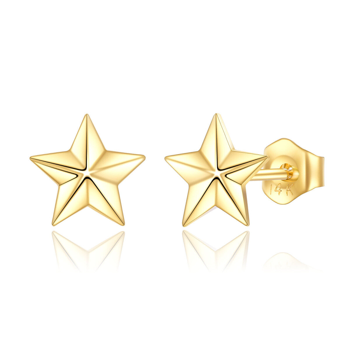 Pendientes Estrella Oro 14K-1