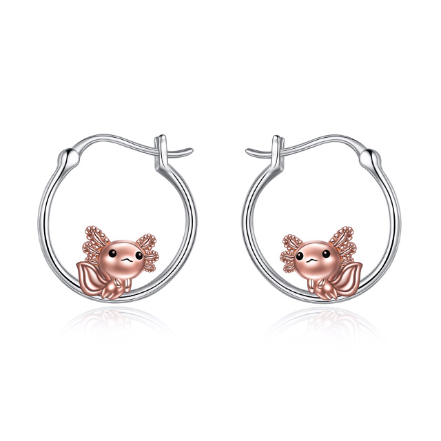 Axolotl Hoop Earrings for Women 925 Sterling Silver Axolotl Jewelry-0
