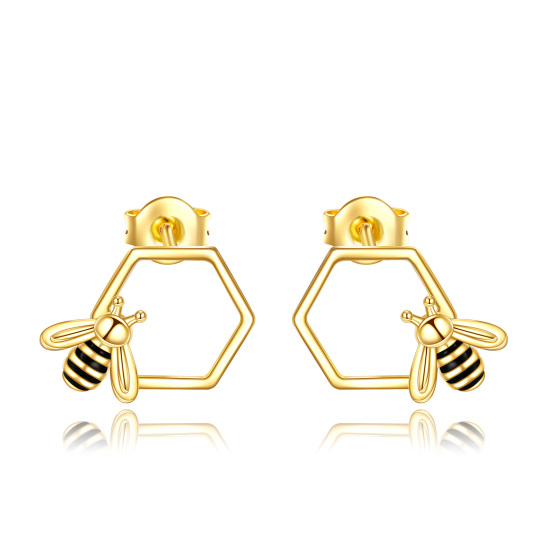 Pendientes Abejas Oro 14K