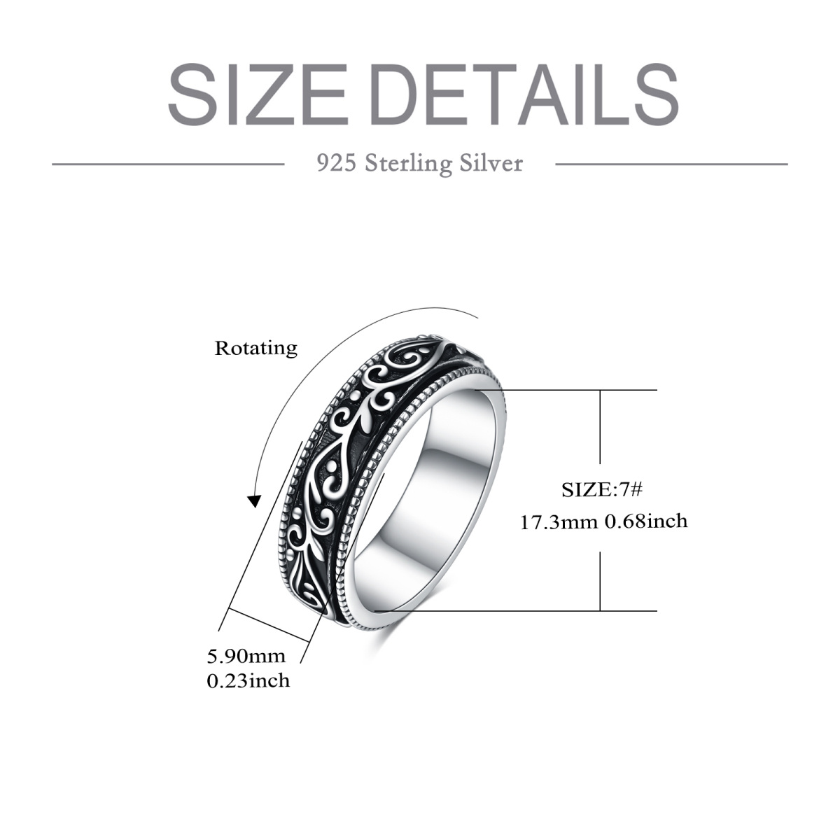 Filigraner Sterling Silber Ring-6