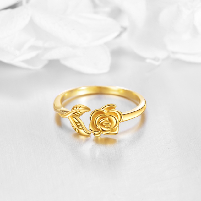9K Gold Rose Ring-3