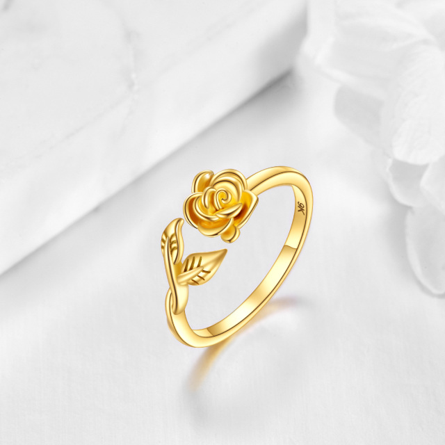 9K Gold Rose Ring-2