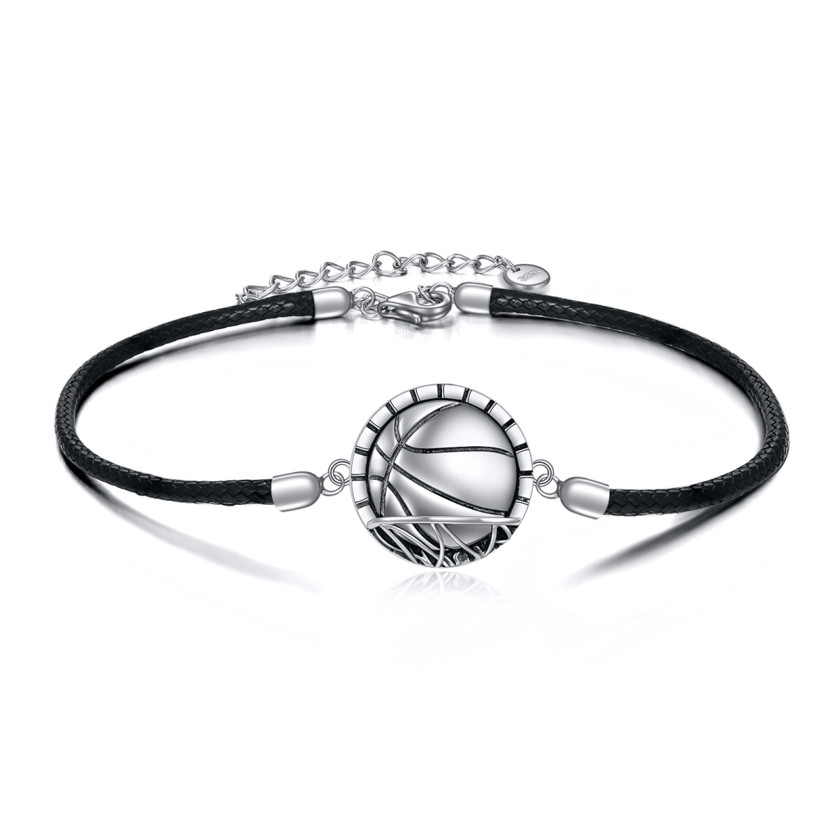 Pulsera Colgante Baloncesto Plata de Ley-1