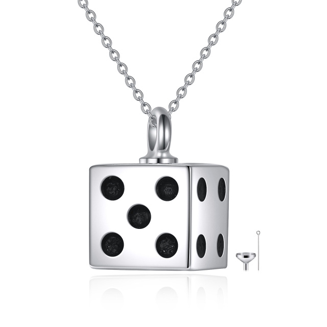 Sterling Silver Square Urn Necklace for Ashes-1