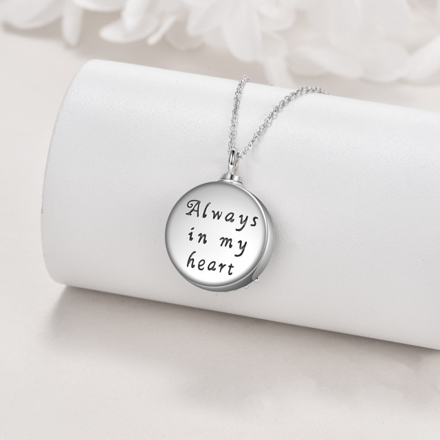 Sterling Silver Mushroom Urn Necklace for Ashes with Engraved Word-4