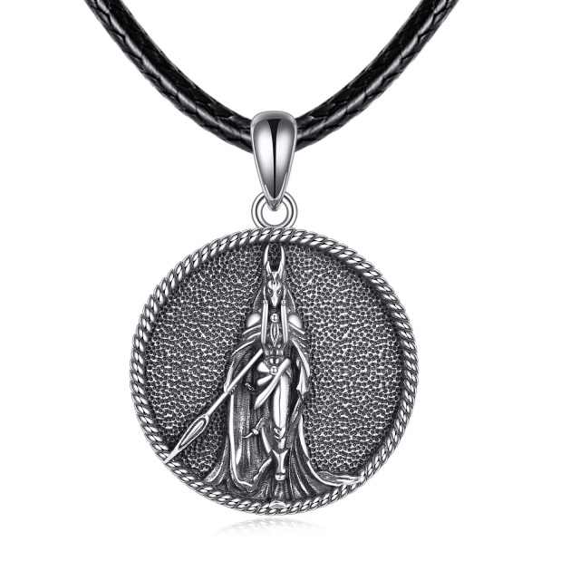 Sterling Silver Anubis Pendant Necklace-0