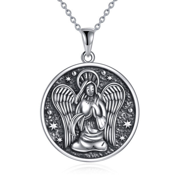 Sterling Silver Angel Pendant Necklace-0