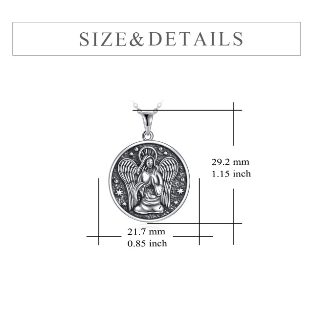 Sterling Silver Angel Pendant Necklace-4