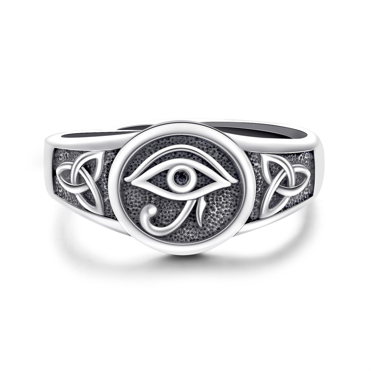 Sterling Silber Auge des Horus offener Ring-1