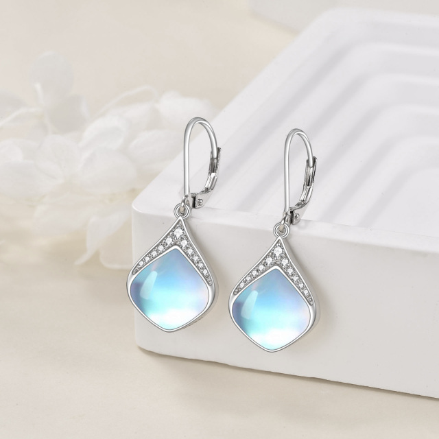 Pendants d'oreilles en argent sterling avec nœud celtique en turquoise-2