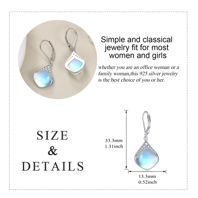 Pendants d'oreilles en argent sterling avec nœud celtique en turquoise-5