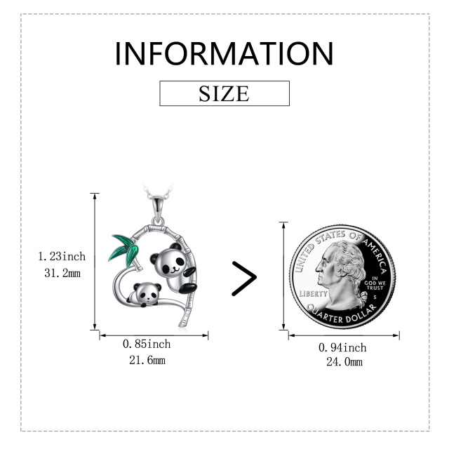 Pendentif Panda en argent sterling-4