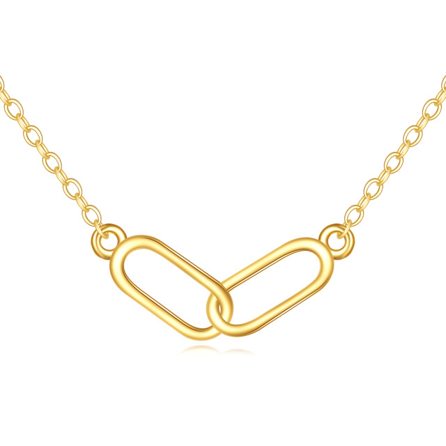 14K Gold Infinity Symbol Pendant Necklace-0