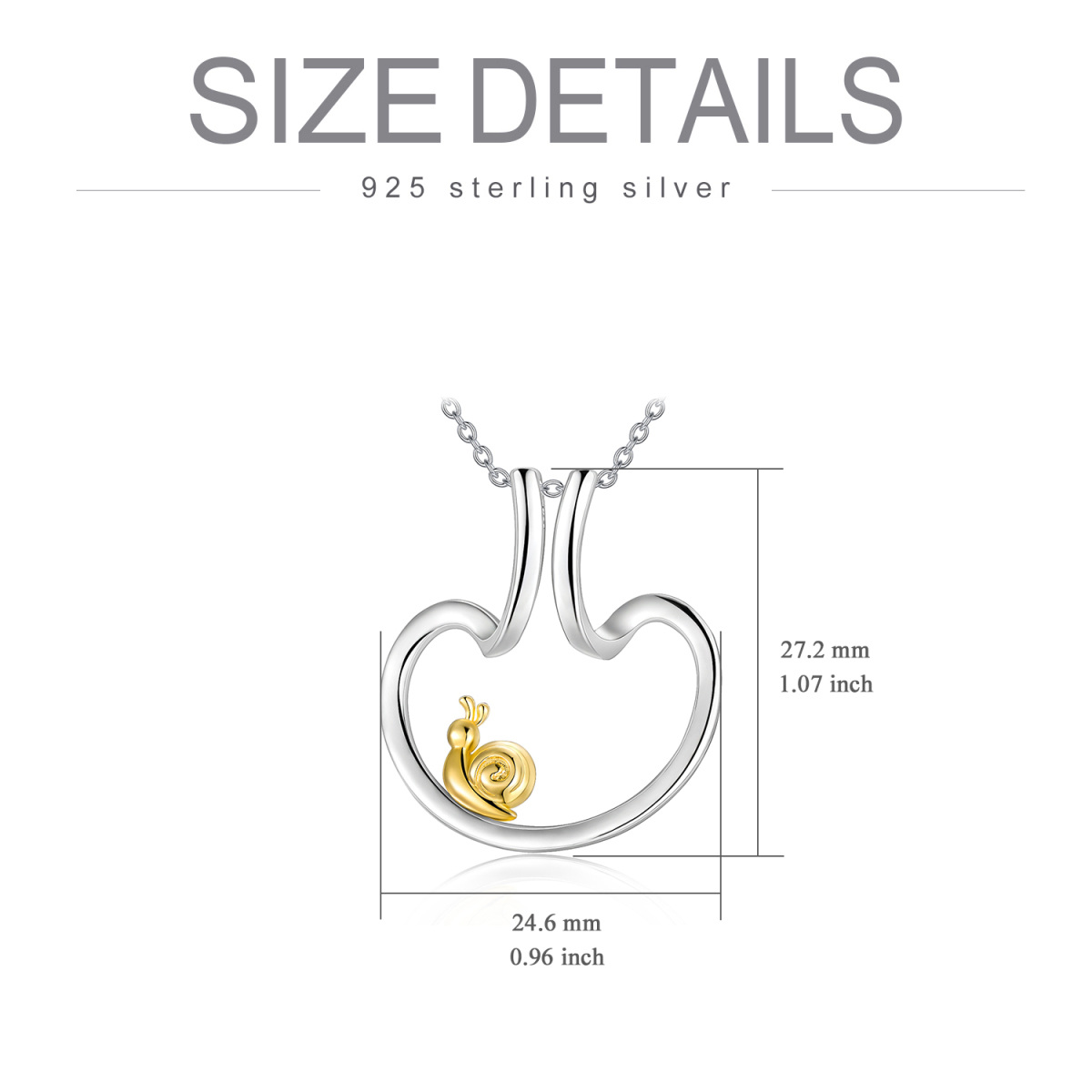Collier pendentif coeur en argent sterling-5
