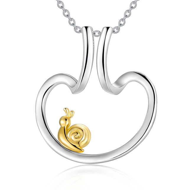 Collier pendentif coeur en argent sterling-0
