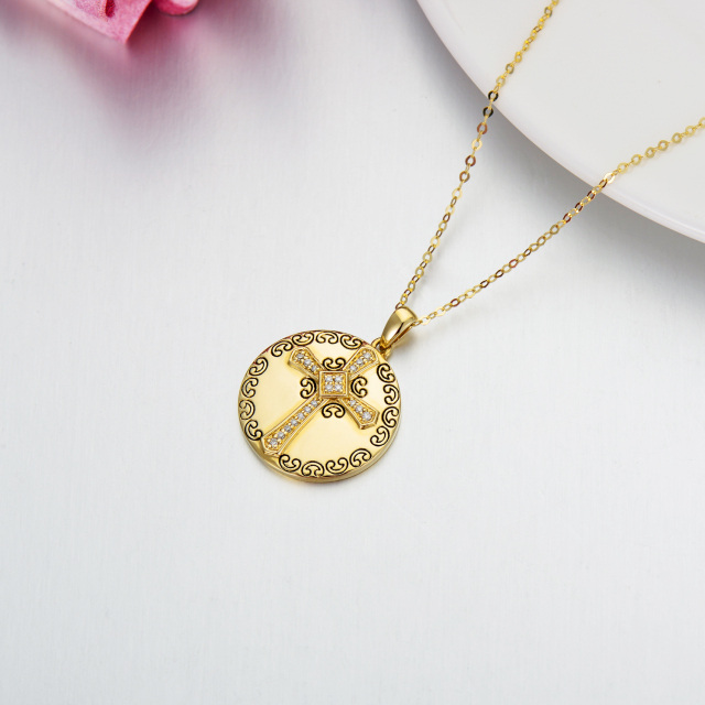 14k ouro moissanite cruz charme pingentes colar jóias presente de namoro para mulheres-4