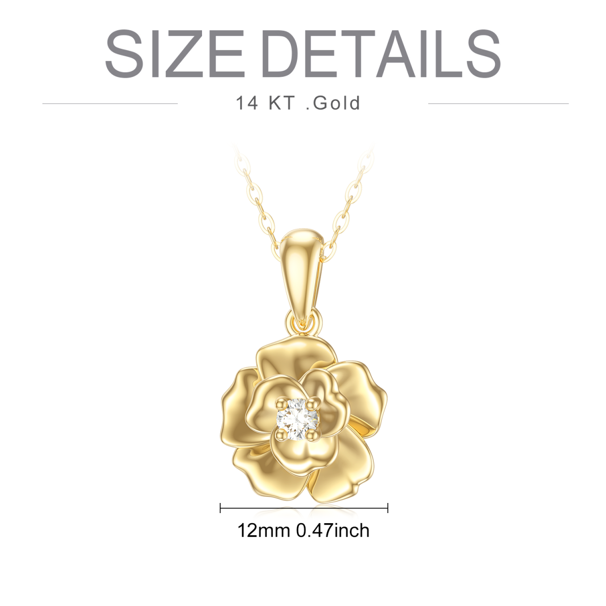 Collier à pendentif rose en or 14K à zircon cubique-6