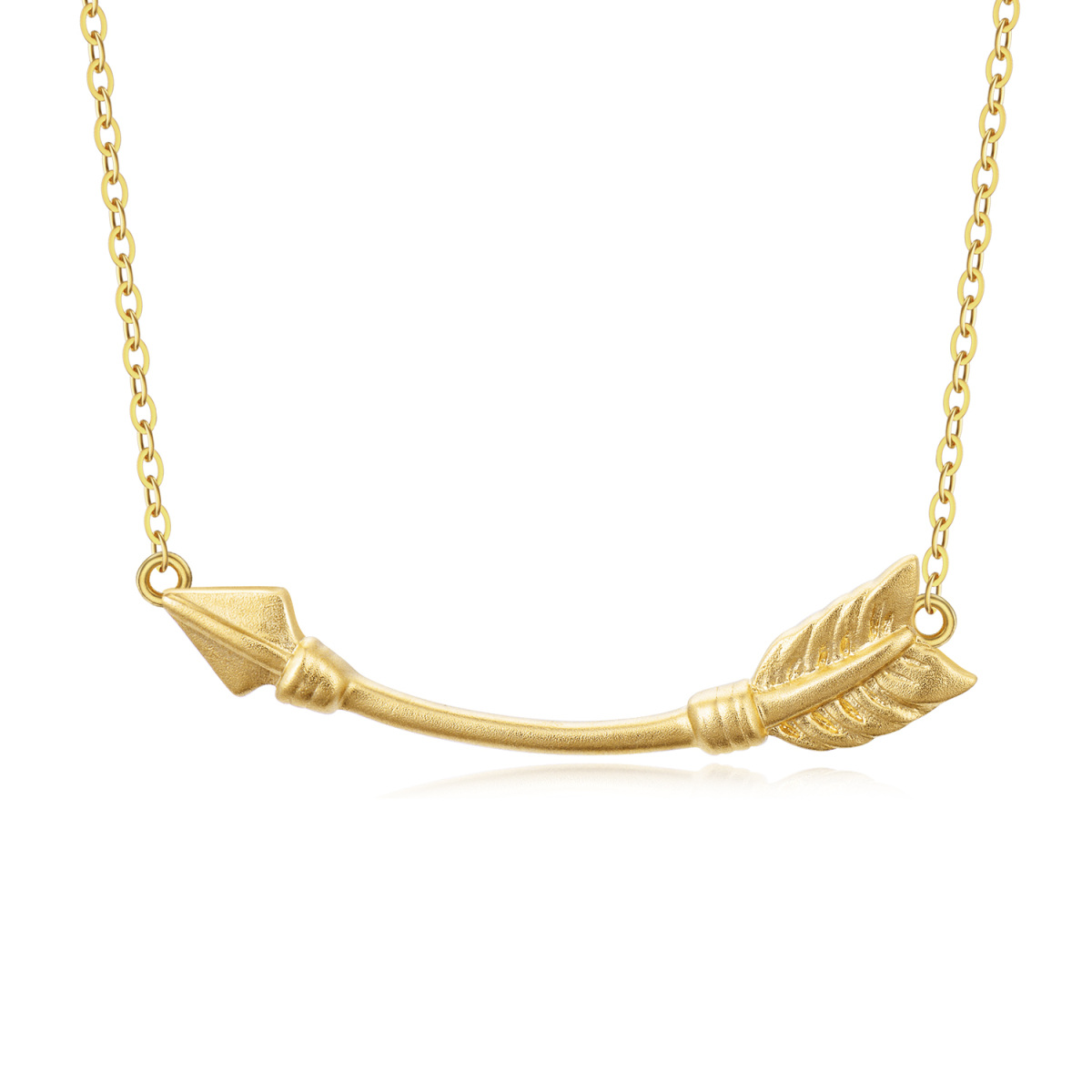 14K Gold Arrow Pendant Necklace-1