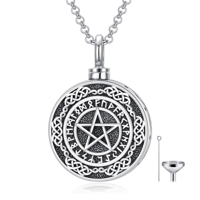 Sterling zilveren Viking rune urnenketting voor as-1