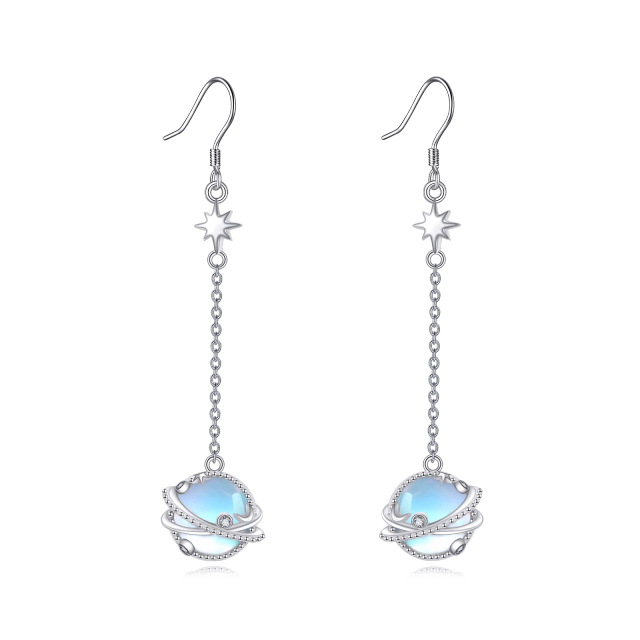 925 Sterling Silver Planet Earrings as Gifts for Women Girls-0