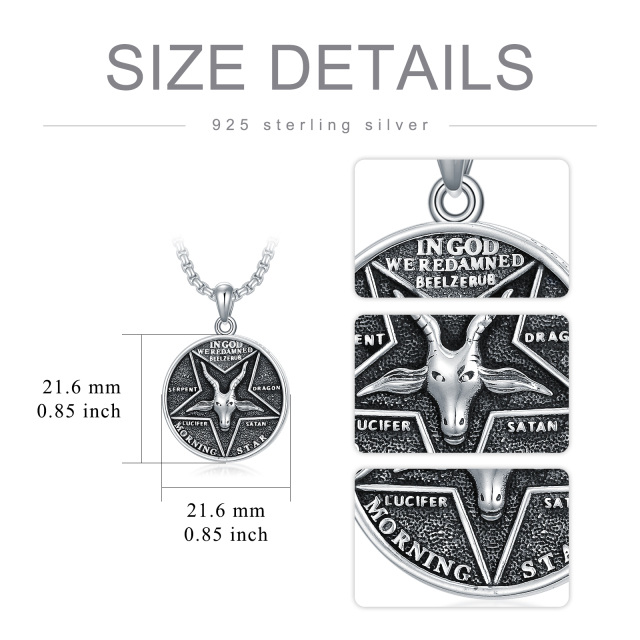 Sterling Silver Jesus Pendant Necklace for Men-5