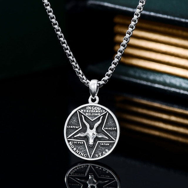 Collier en argent sterling avec pendentif Jésus pour hommes-3