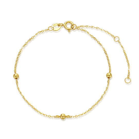 14K Yellow Gold Bead Metal Beads Bracelet