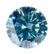 London Blue Round Moissanite-Stone carat: 1; Stone size: 6.5