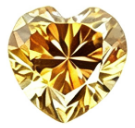 Champagne Heart-shaped Moissanite-Stone carat: 1; Stone size: 6.5*6.5 cm